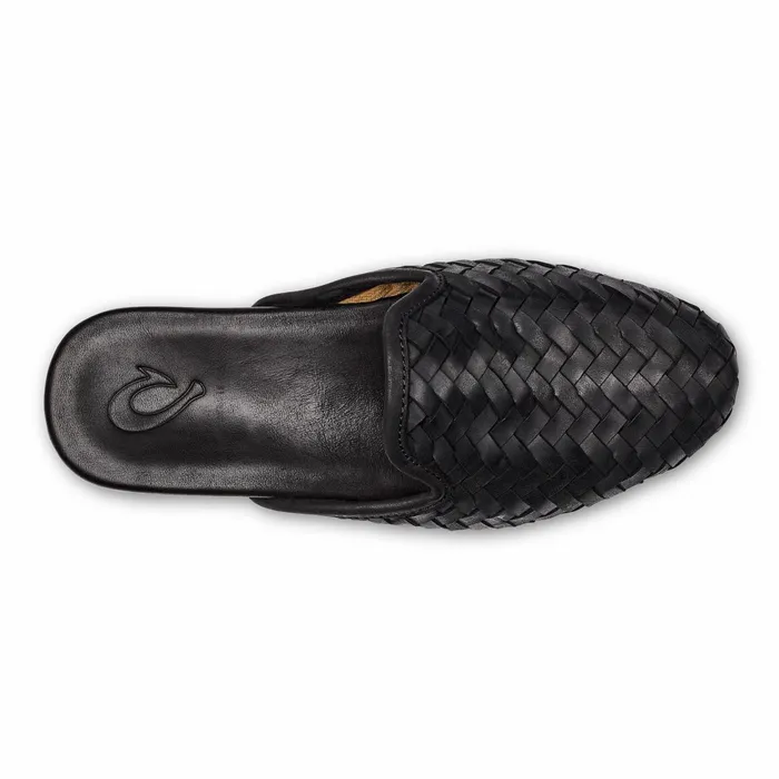 SlipOn Women Olukai Mii Woven Leather Mule Shoes 8211 Black