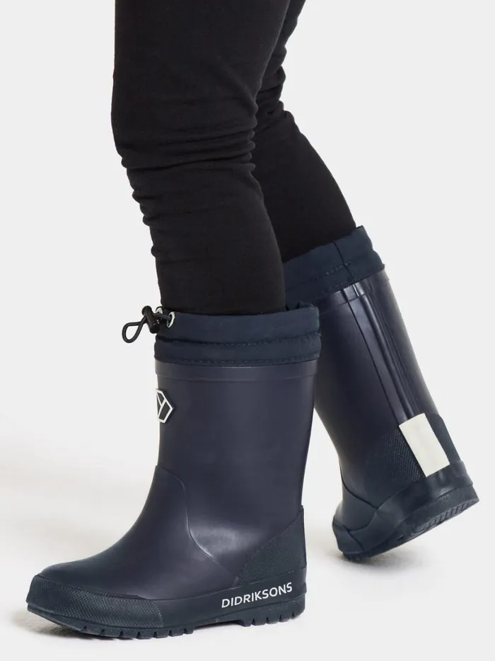 Slush Kids039 Boots Navy Kids Didriksons Rubber Boots