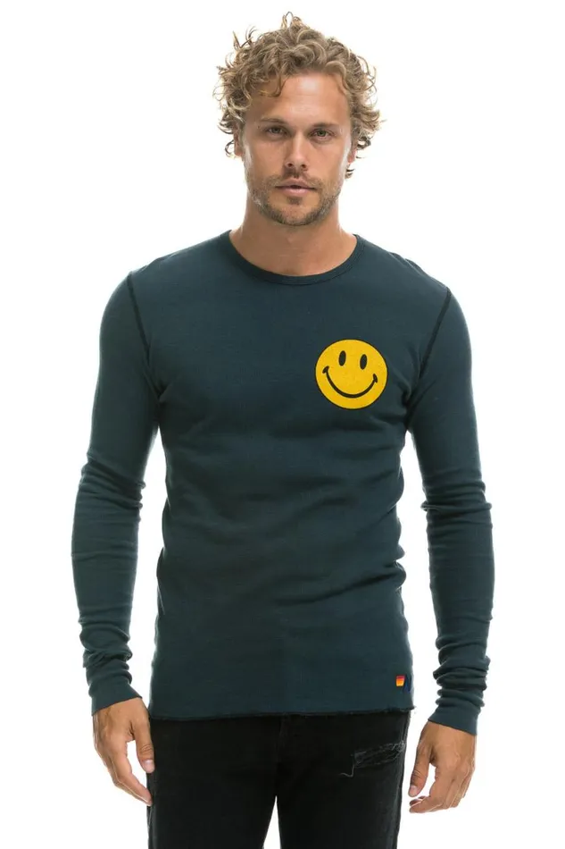 Smiley 2 Thermal 8211 Charcoal Women Aviator Nation Tees