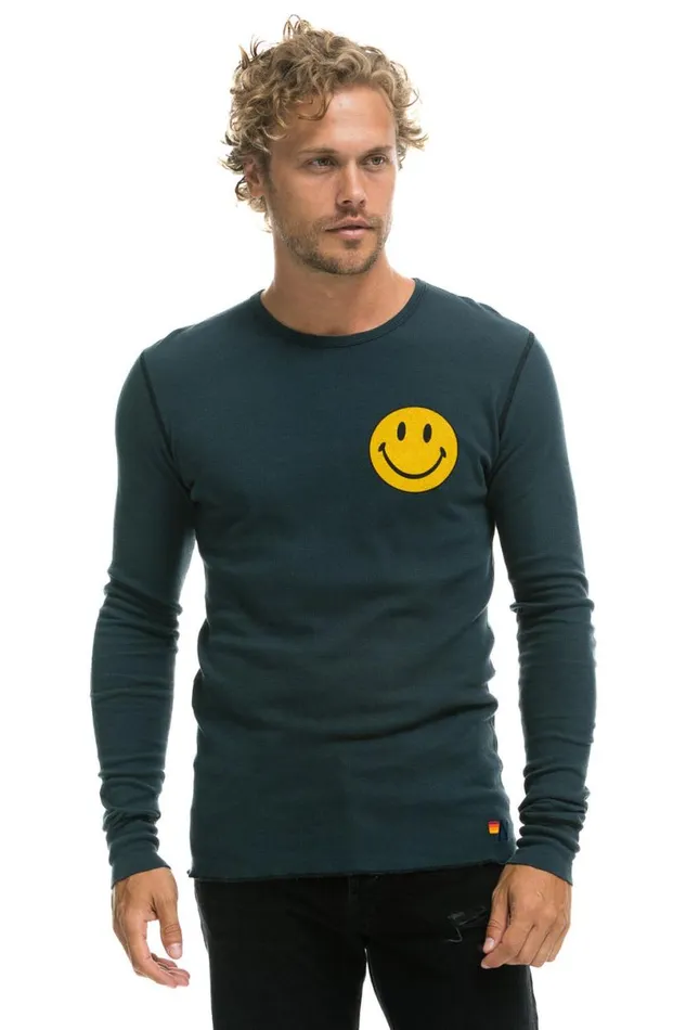 Smiley 2 Thermal 8211 Charcoal Women Aviator Nation Tees