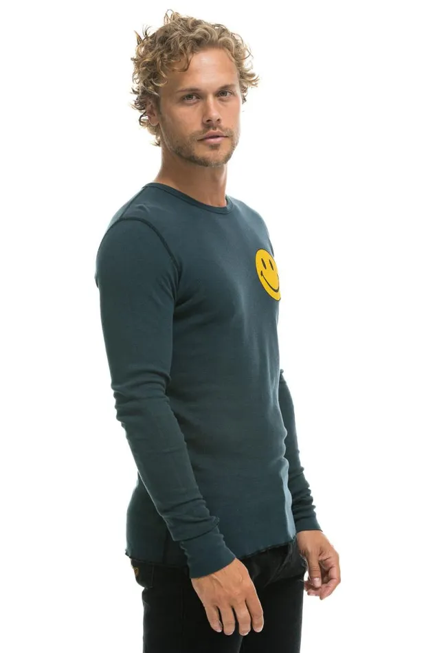Smiley 2 Thermal 8211 Charcoal Women Aviator Nation Tees