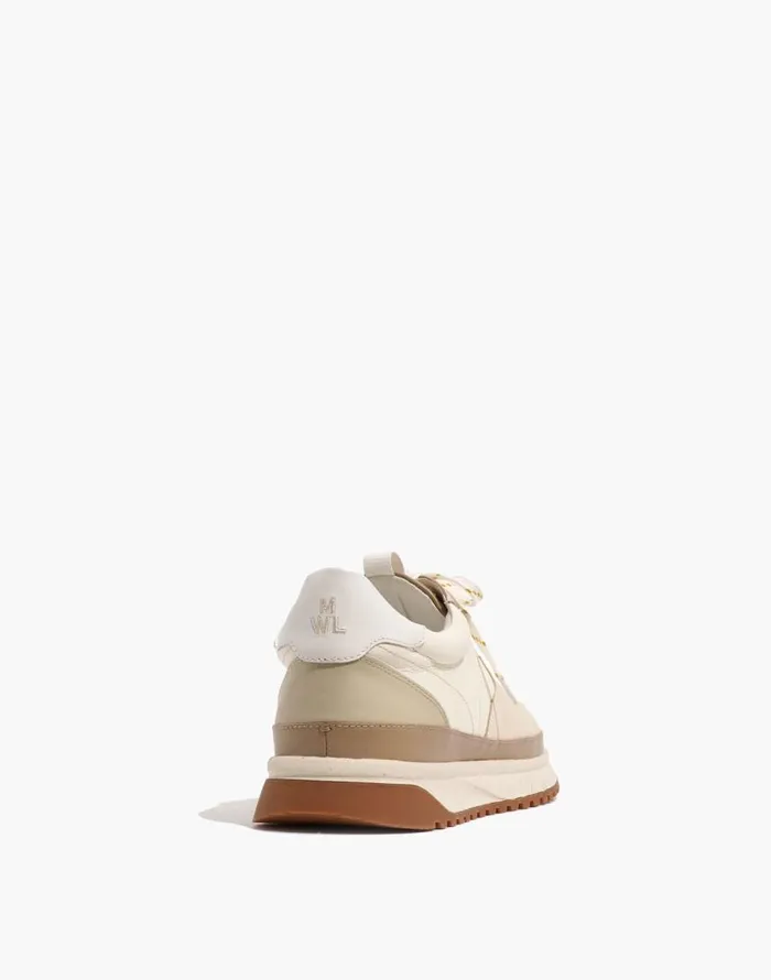 Sneakers Men Madewell Kickoff Trainer Sneakers In Neutral Colorblock Leather Antique Cream Multi