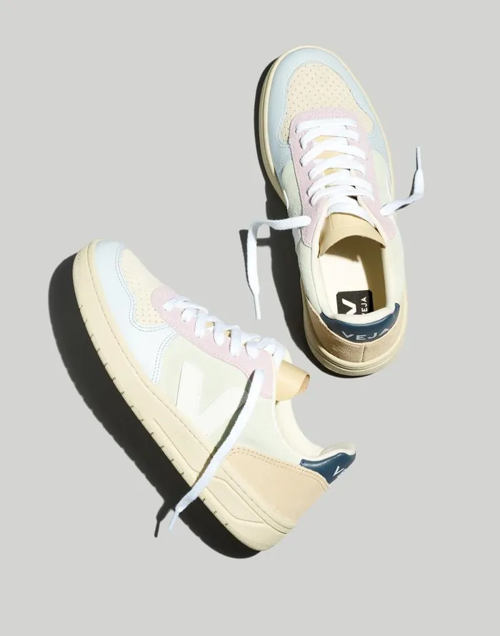 Sneakers Women Madewell Veja Suede V10 Sneakers In Blue Jade White Multico