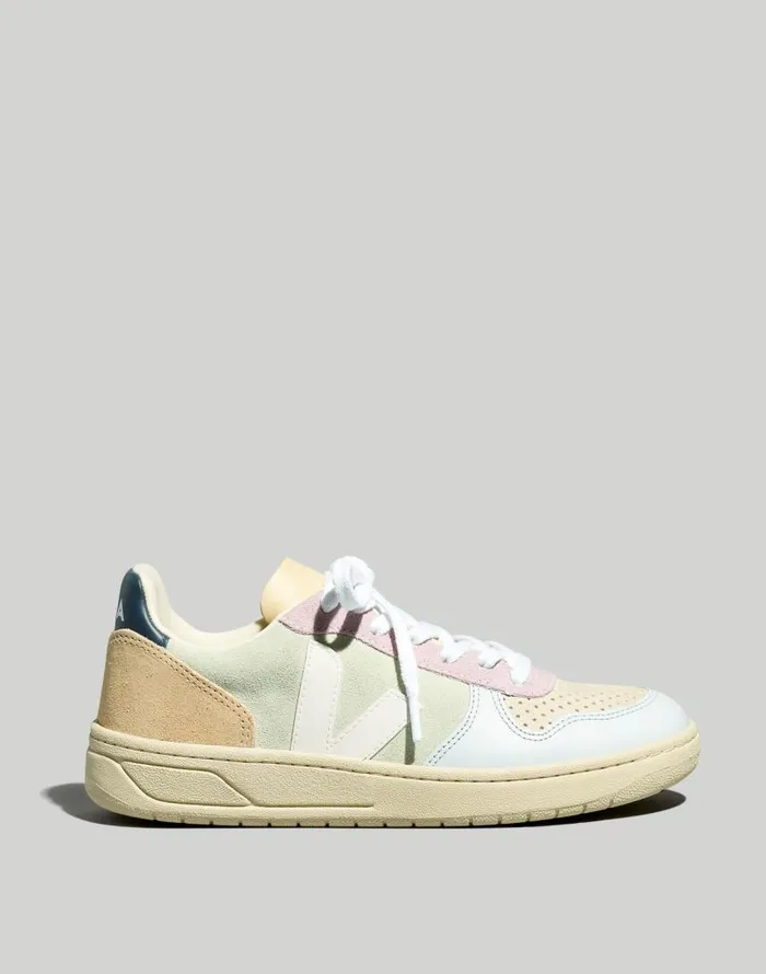 Sneakers Women Madewell Veja Suede V10 Sneakers In Blue Jade White Multico
