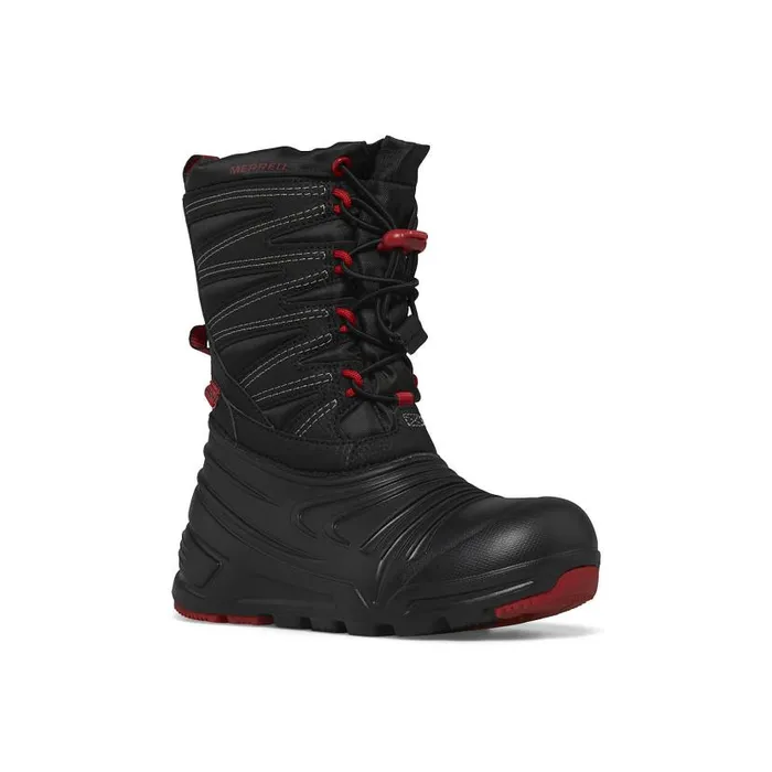 Snow Quest Lite 30 Waterproof Blackgreyred Kids Merrell Boots