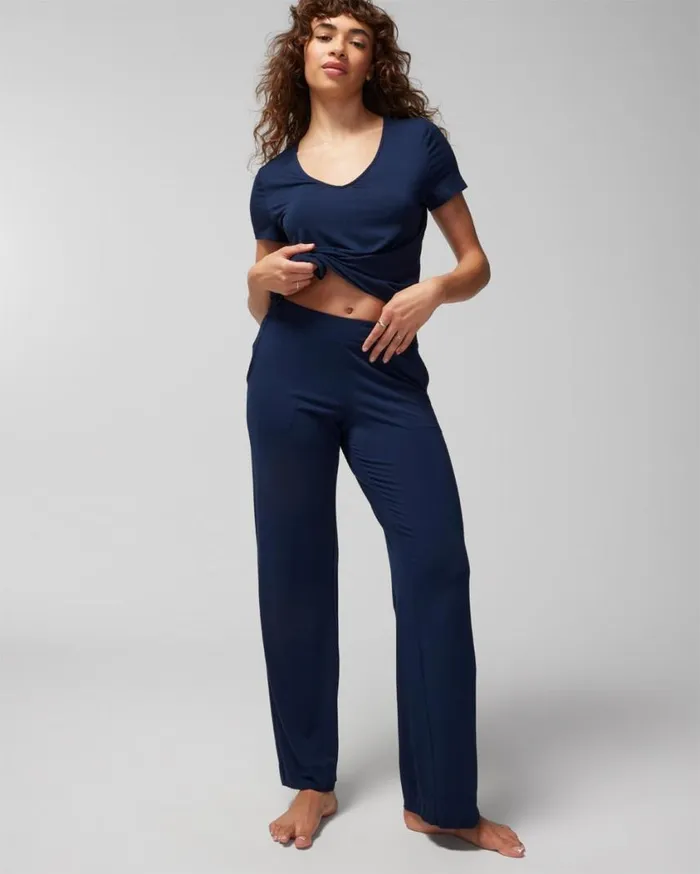 Soma Cool Nights Pajama Pants Nightfall Navy Women Pajama Bottoms