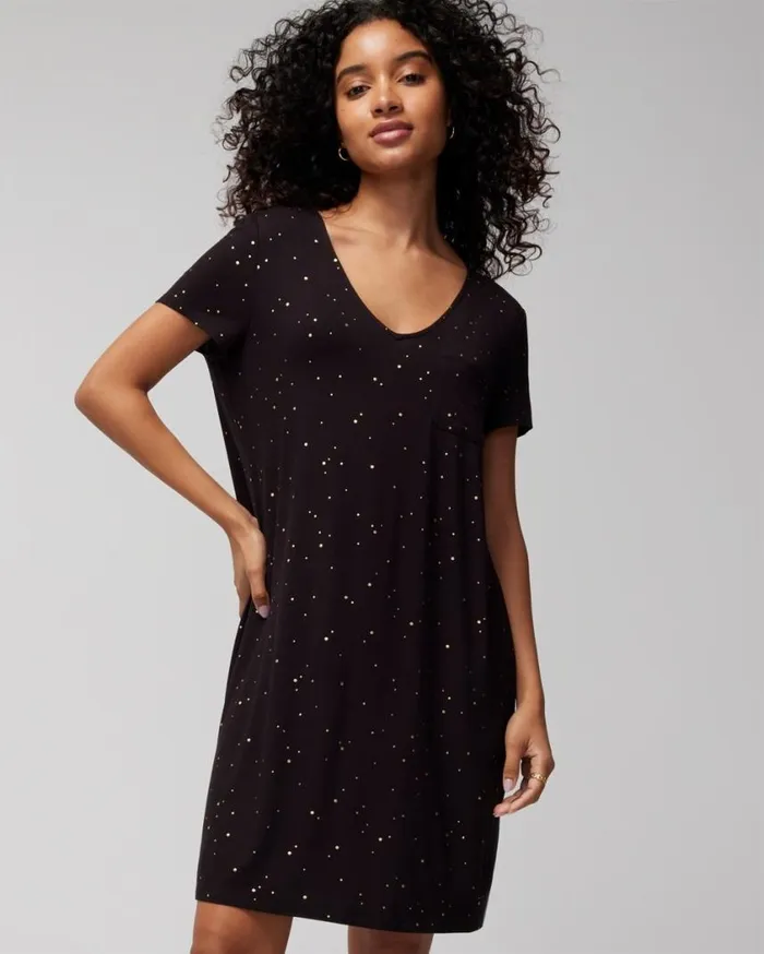 Soma Cool Nights Short Sleeve Sleepshirt Merrymaking Dot Ivory Women Sleepshirts Soma Cool Nights Short Sleeve Sleepshirt Merrymaking Dot Ivory Women Sleepshirts