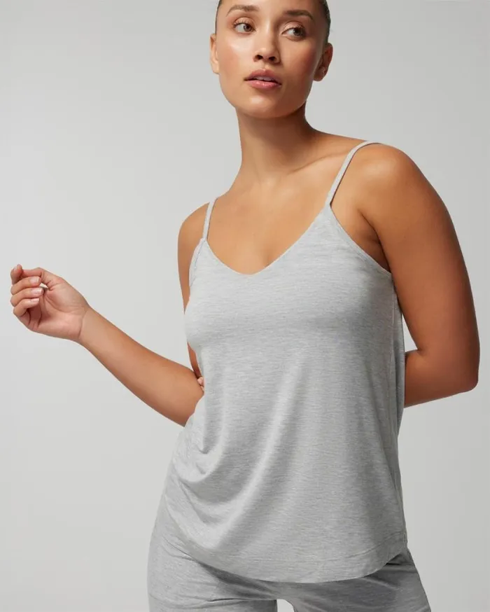 Soma Cool Nights VNeck Sleep Cami Heather Opal Gray Women Matching Sets and Separates Soma Cool Nights VNeck Sleep Cami Heather Opal Gray Women Matching Sets and Separates