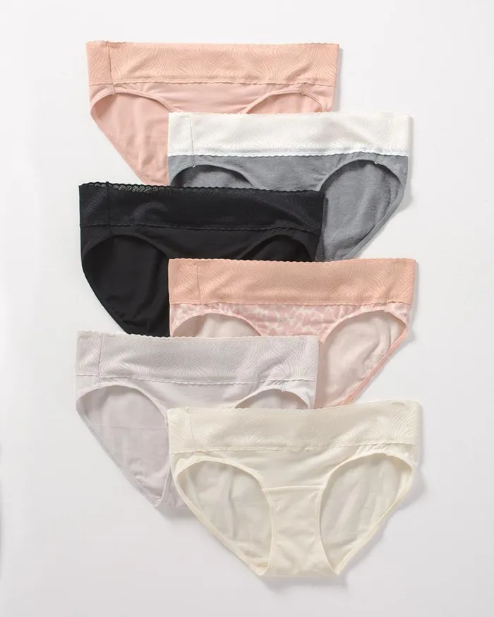 Soma Cotton Modal Lace Hipster 6 Pack Blended Animal Hush Mltpk Women Panties Soma Cotton Modal Lace Hipster 6 Pack Blended Animal Hush Mltpk Women Panties