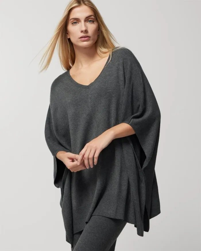 Soma Luxe Soft VNeck Poncho Woodland Women Sweaters and Jackets