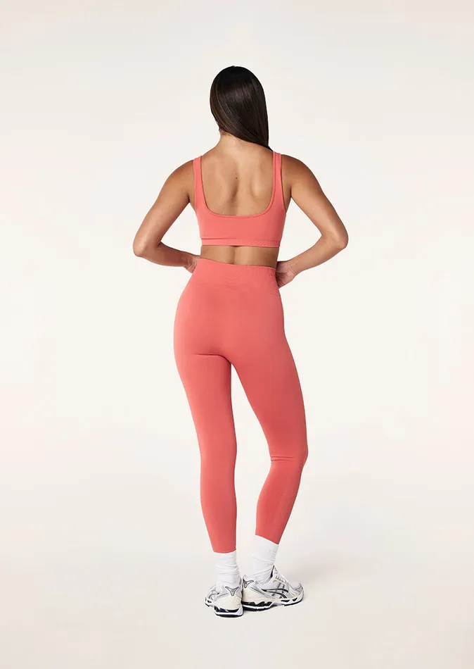 SportsBras PE Nation Women RESTORE SEAMLESS SCOOP BRA IN BRICK RED