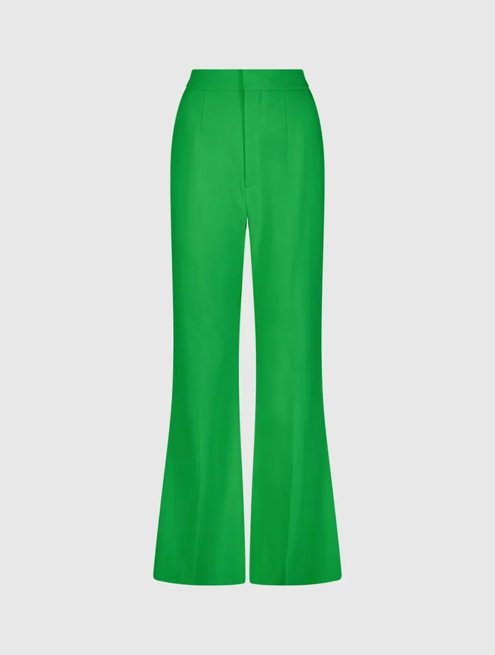 Spring Green Classic Crepe Flared Leg Trouser Pant 8211 FINAL SALE Spring Green Pants Mac Duggal Women