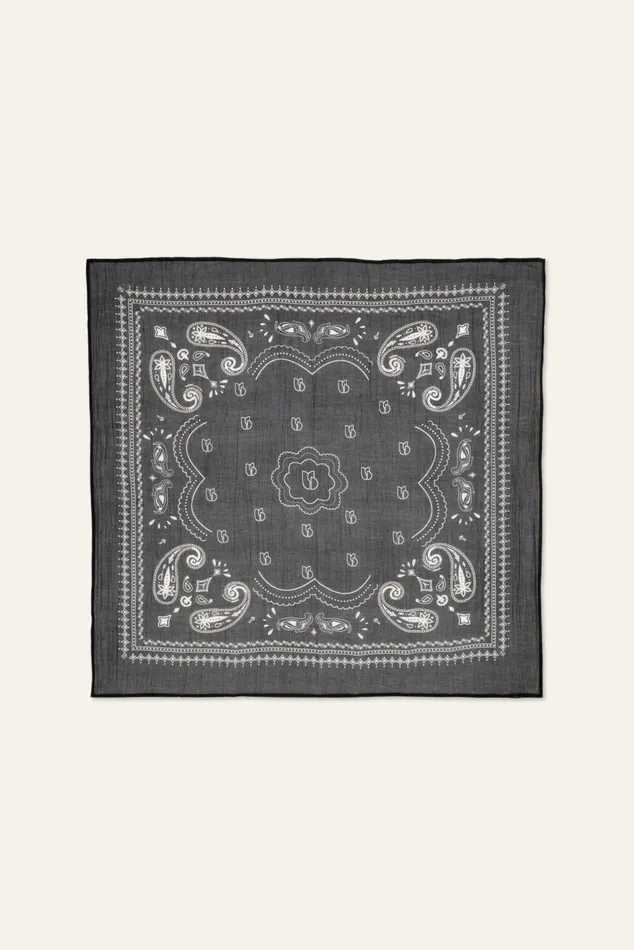 Square Scarf Flavie Black Women Baandsh Hair Accessories