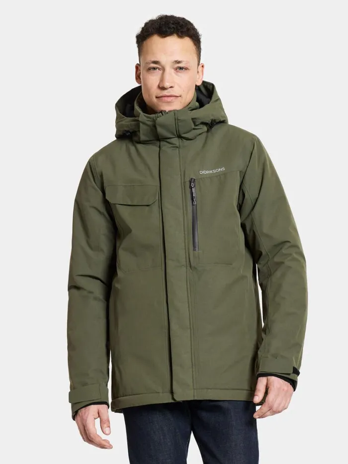 Stefan Jacket Deep Green Men Didriksons Insulated Jackets