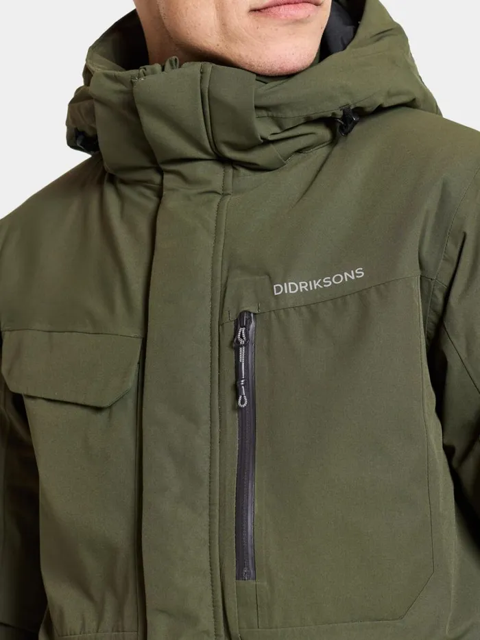 Stefan Jacket Deep Green Men Didriksons Insulated Jackets