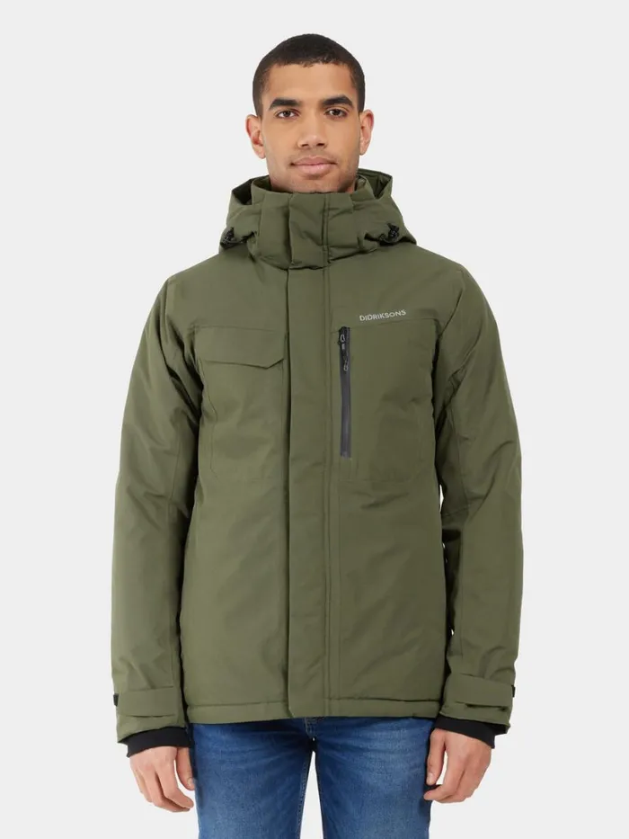Stefan Jacket Deep Green Men Didriksons Insulated Jackets