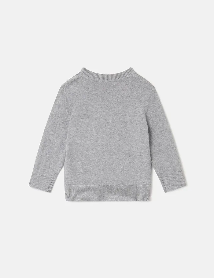 Stella McCartney Baby Boys Kids Horse Graphic Fringed Sweatshirt Grey Stella McCartney Baby Boys Kids Horse Graphic Fringed Sweatshirt Grey