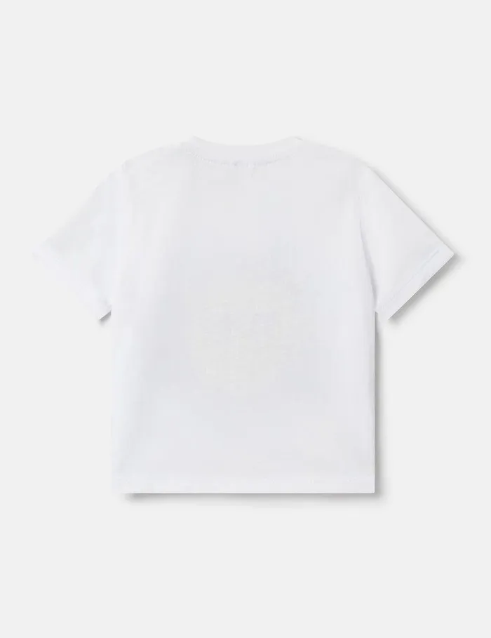 Stella McCartney Baby Boys Kids Sunshine Face TShirt White