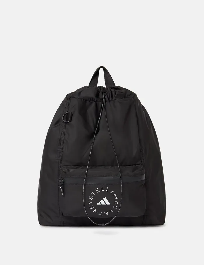 Stella McCartney Backpacks Women Logo Drawstring Gymsack Black