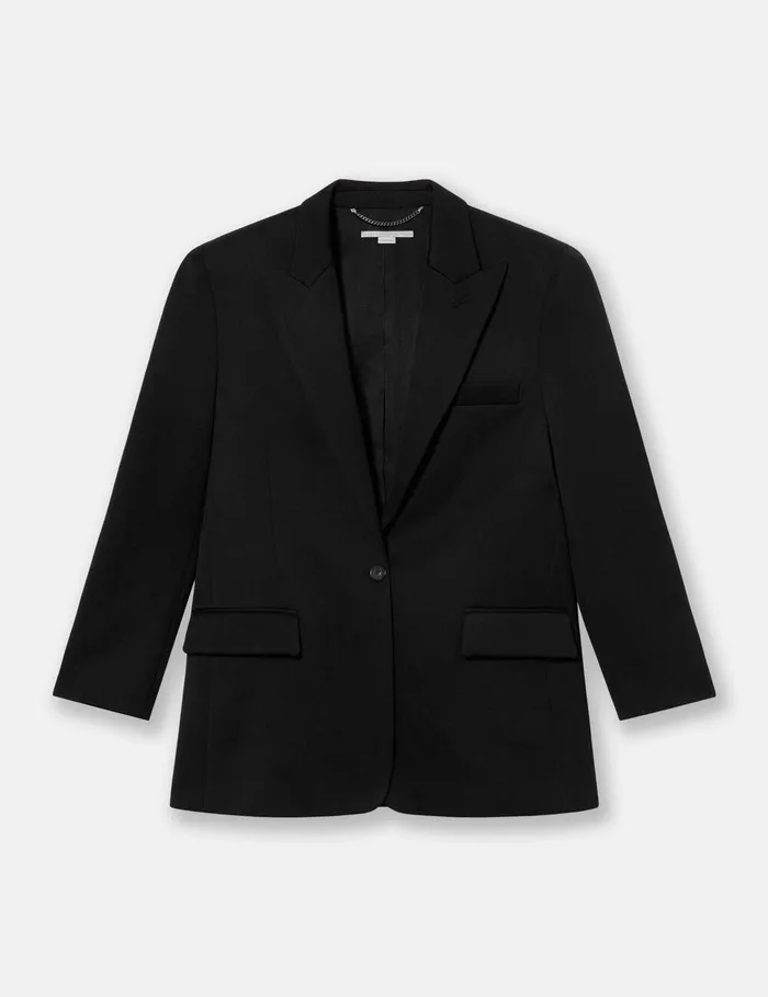 Stella McCartney Coats And Jackets Women Oversized Peak Lapel Blazer Black