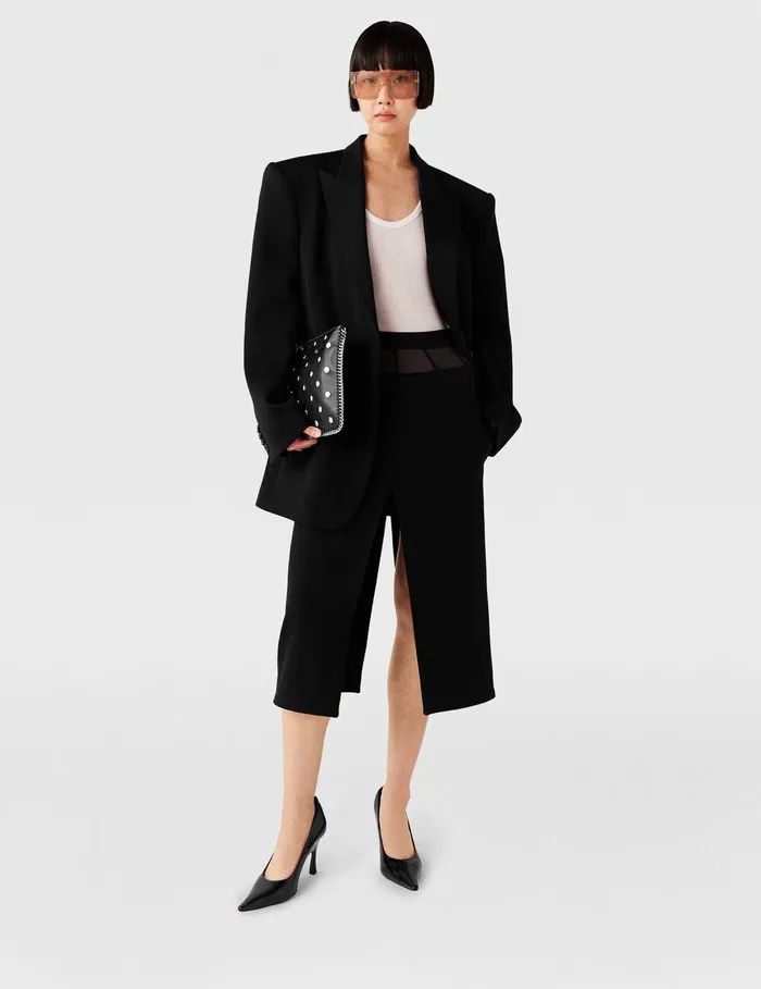 Stella McCartney Coats And Jackets Women Oversized Peak Lapel Blazer Black
