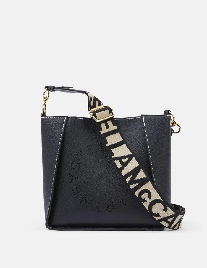 Stella McCartney Crossbody Bags Women Logo Crossbody Bag Black