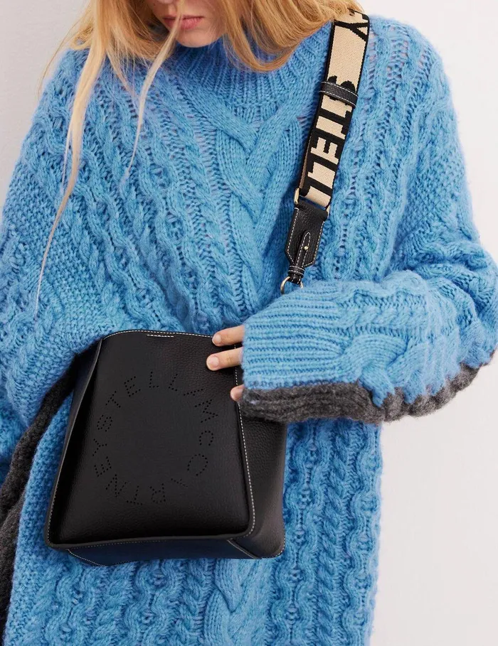 Stella McCartney Crossbody Bags Women Logo Crossbody Bag Black Stella McCartney Crossbody Bags Women Logo Crossbody Bag Black