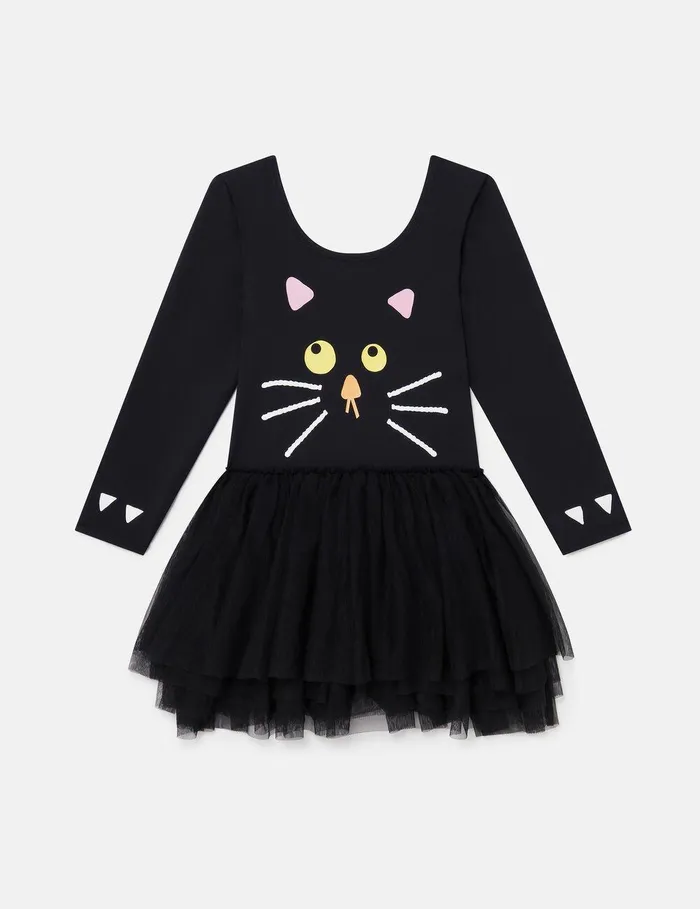 Stella McCartney Dresses and Jumpsuits Kids Spooky Cat Tulle Dress Black