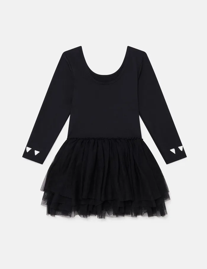 Stella McCartney Dresses and Jumpsuits Kids Spooky Cat Tulle Dress Black
