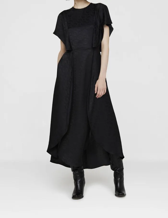 Stella McCartney Dresses Women SWave Jacquard Maxi Dress Black Stella McCartney Dresses Women SWave Jacquard Maxi Dress Black