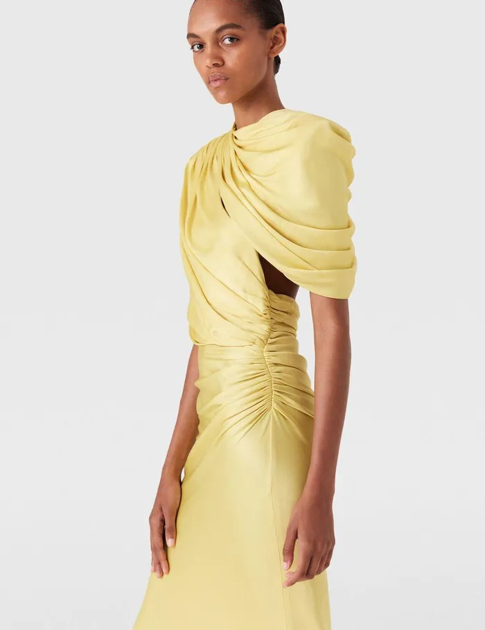 Stella McCartney Dresses Women WrapOver Maxi Dress Chamomile Stella McCartney Dresses Women WrapOver Maxi Dress Chamomile