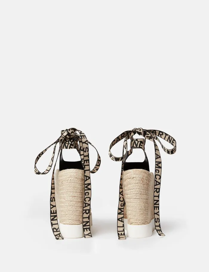 Stella McCartney Espadrilles Women Gaia Alter Mat Peeptoe Wedge Espadrilles Black Stella McCartney Espadrilles Women Gaia Alter Mat Peeptoe Wedge Espadrilles Black