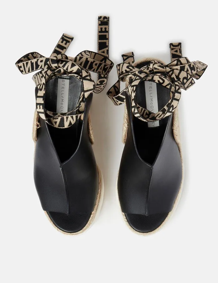 Stella McCartney Espadrilles Women Gaia Alter Mat Peeptoe Wedge Espadrilles Black Stella McCartney Espadrilles Women Gaia Alter Mat Peeptoe Wedge Espadrilles Black