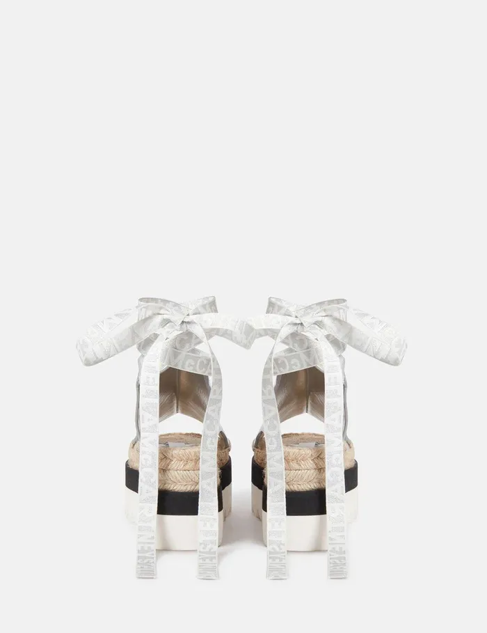 Stella McCartney Espadrilles Women Gaia Metallic Platform Espadrilles Silver Stella McCartney Espadrilles Women Gaia Metallic Platform Espadrilles Silver