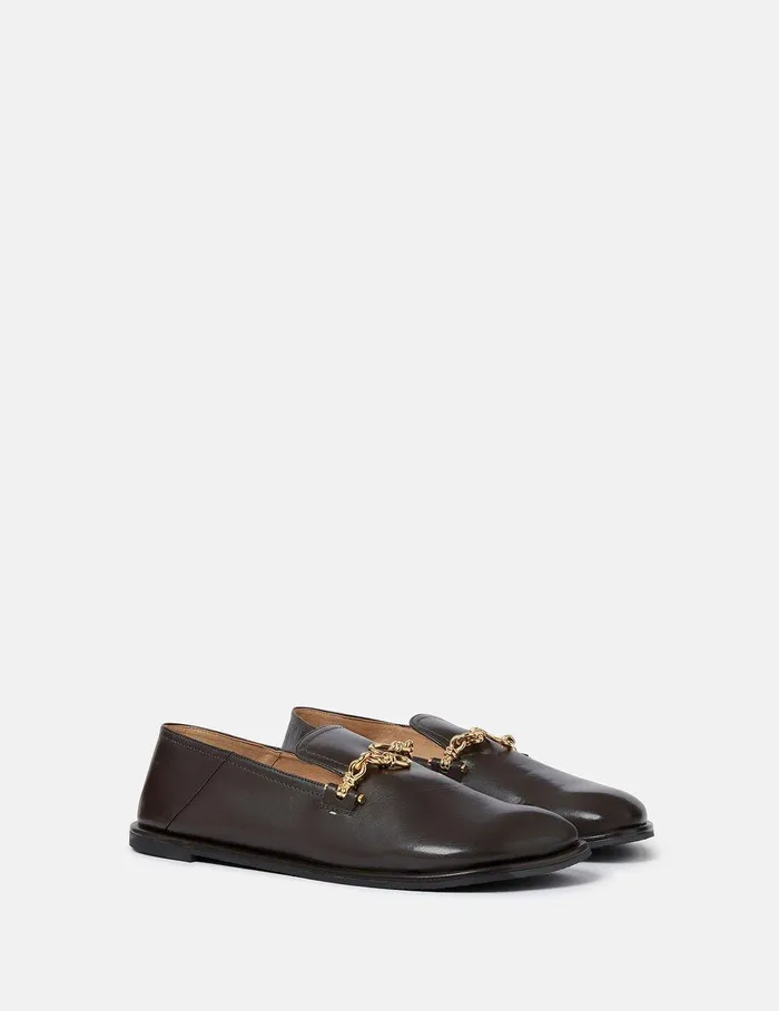 Stella McCartney Flats Women Ryder Collapsible Loafers Coffee Brown Stella McCartney Flats Women Ryder Collapsible Loafers Coffee Brown