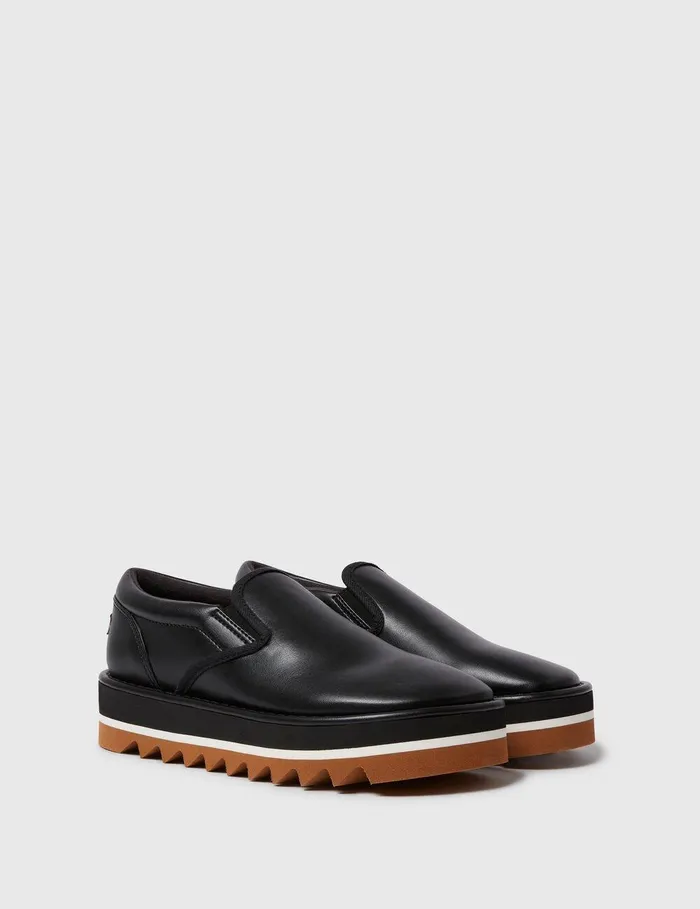 Stella McCartney Flats Women SneakElyse Platform Slippers Black Stella McCartney Flats Women SneakElyse Platform Slippers Black