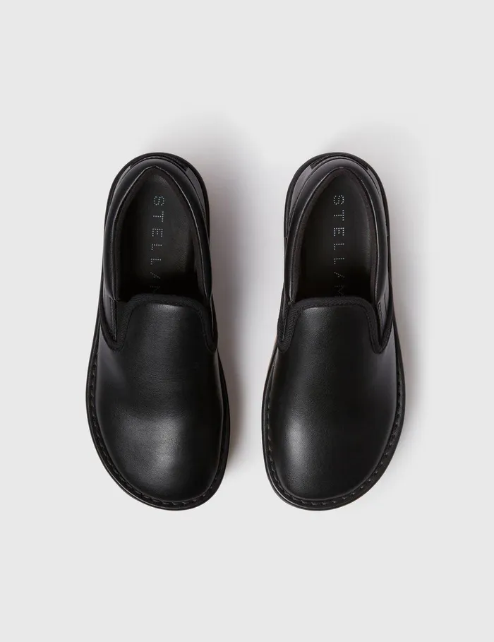 Stella McCartney Flats Women SneakElyse Platform Slippers Black Stella McCartney Flats Women SneakElyse Platform Slippers Black