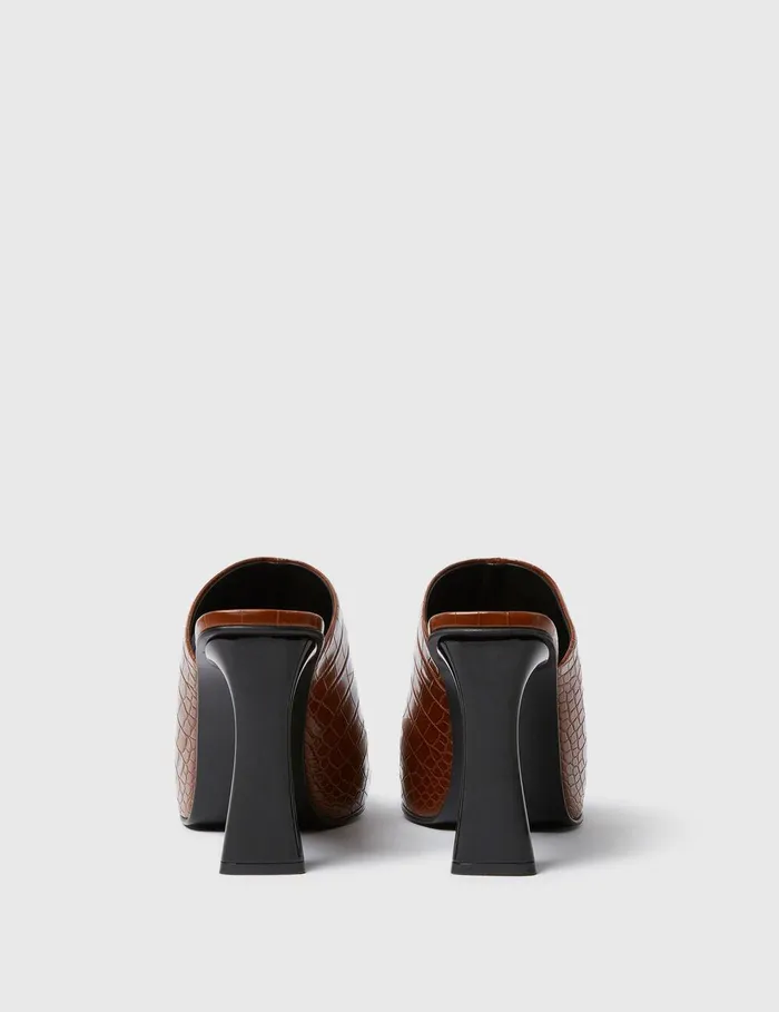 Stella McCartney Heels Women Elsa Heeled Mules Brown Stella McCartney Heels Women Elsa Heeled Mules Brown