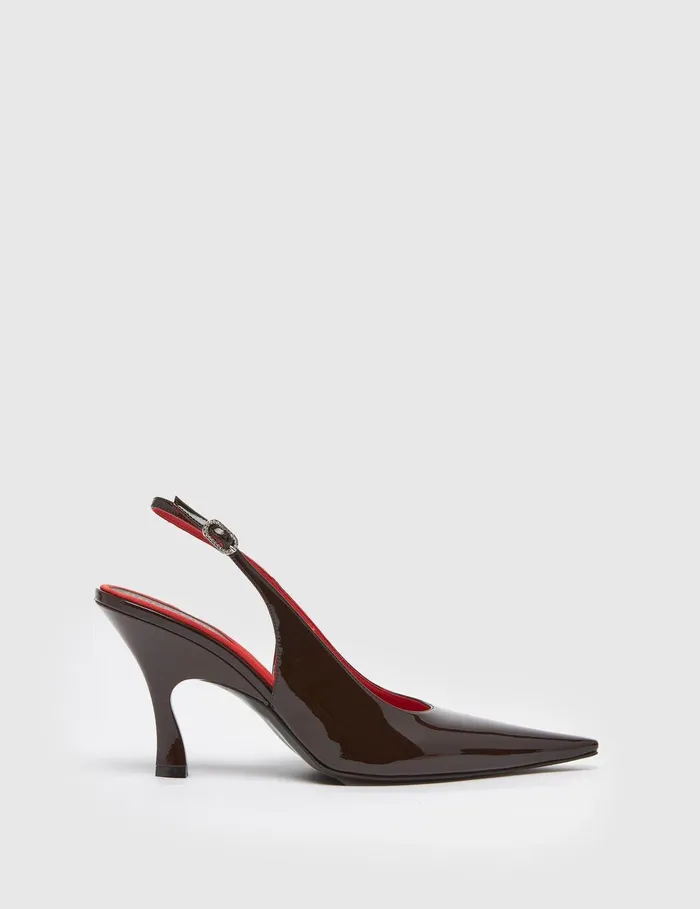 Stella McCartney Heels Women Elsa Pointed Toe Slingbacks Coffee