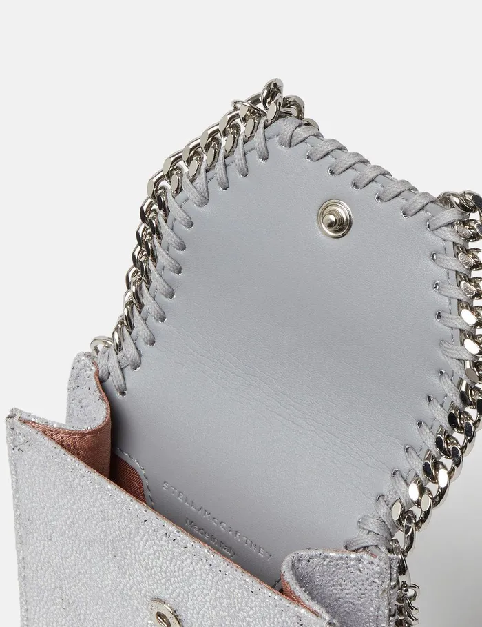 Stella McCartney Iconic Falabella Women Falabella Crossbody Phone Pouch Silver