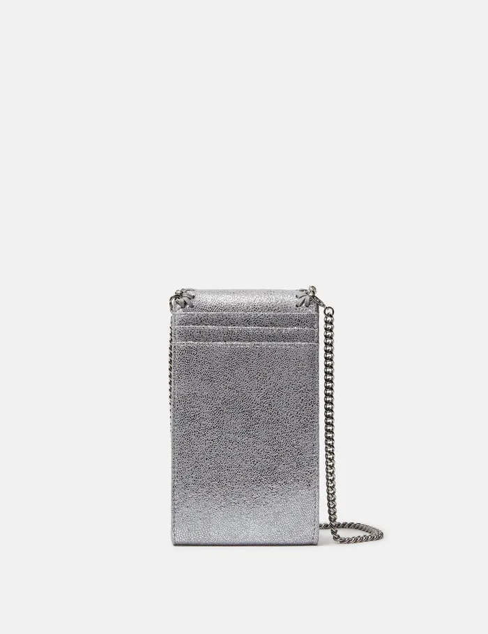 Stella McCartney Iconic Falabella Women Falabella Crossbody Phone Pouch Silver