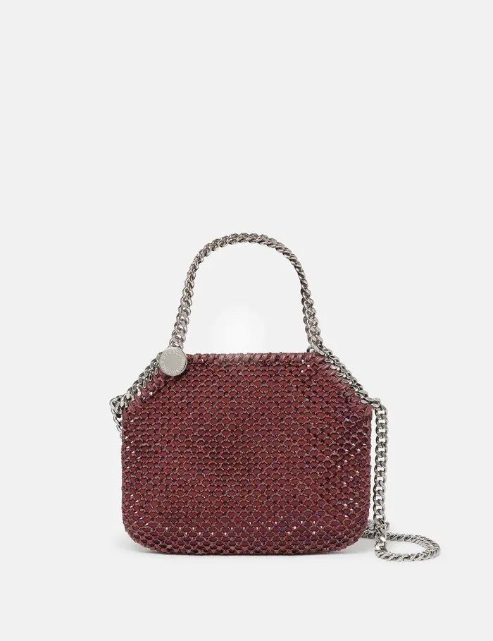 Stella McCartney Iconic Falabella Women Falabella Tiny Crystal Tote Bag Berry Stella McCartney Iconic Falabella Women Falabella Tiny Crystal Tote Bag Berry