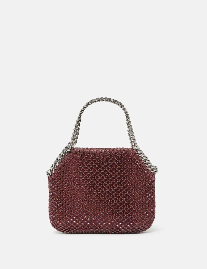 Stella McCartney Iconic Falabella Women Falabella Tiny Crystal Tote Bag Berry