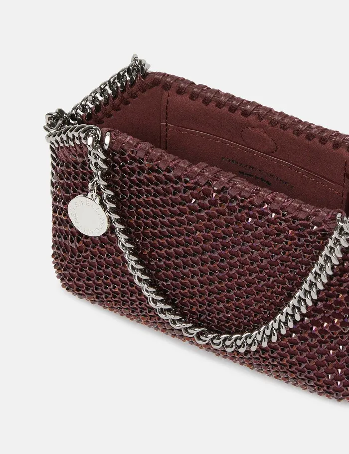 Stella McCartney Iconic Falabella Women Falabella Tiny Crystal Tote Bag Berry