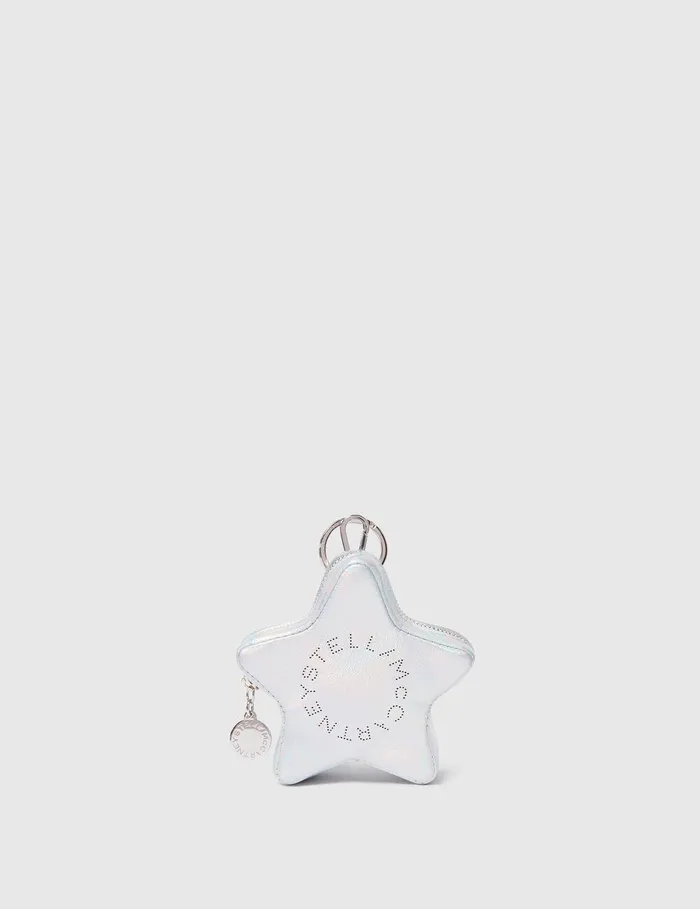 Stella McCartney Keyring And Charms Women Logo Star Coin Purse Keychain Holographic Stella McCartney Keyring And Charms Women Logo Star Coin Purse Keychain Holographic
