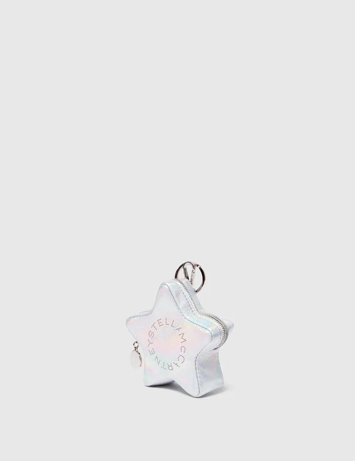 Stella McCartney Keyring And Charms Women Logo Star Coin Purse Keychain Holographic Stella McCartney Keyring And Charms Women Logo Star Coin Purse Keychain Holographic
