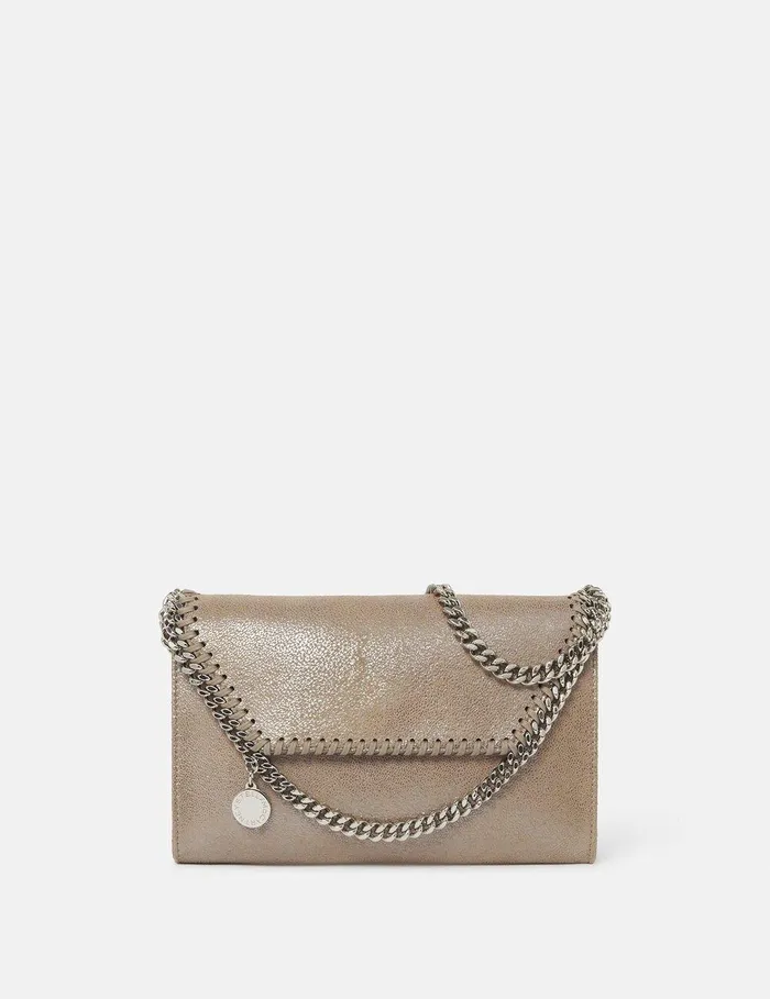 Stella McCartney Mini Bags And Clutches Women Falabella Wallet Crossbody Bag Pink Pearl Stella McCartney Mini Bags And Clutches Women Falabella Wallet Crossbody Bag Pink Pearl