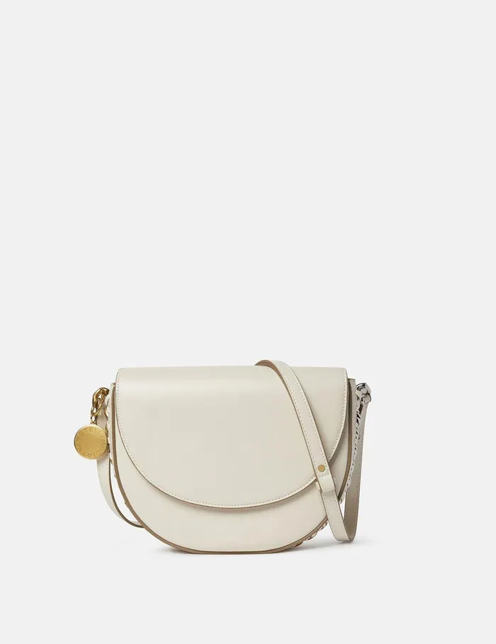 Stella McCartney Mini Bags And Clutches Women Frayme Medium Flap Shoulder Bag Pure White Stella McCartney Mini Bags And Clutches Women Frayme Medium Flap Shoulder Bag Pure White
