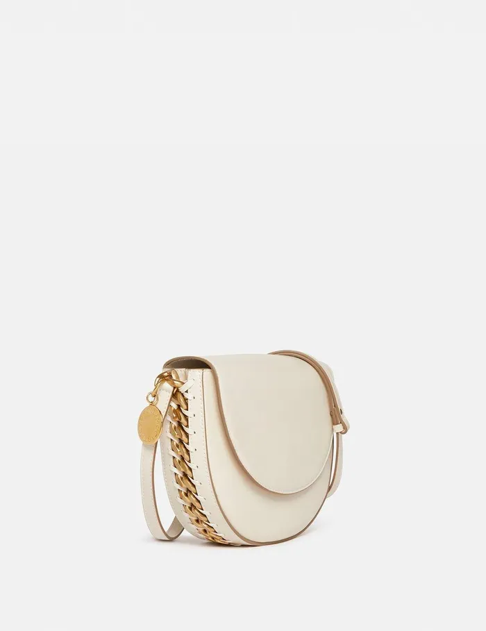 Stella McCartney Mini Bags And Clutches Women Frayme Medium Flap Shoulder Bag Pure White Stella McCartney Mini Bags And Clutches Women Frayme Medium Flap Shoulder Bag Pure White