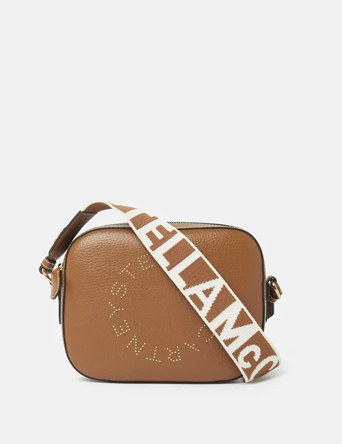 Stella McCartney Mini Bags And Clutches Women Logo Camera Crossbody Bag Pecan Stella McCartney Mini Bags And Clutches Women Logo Camera Crossbody Bag Pecan